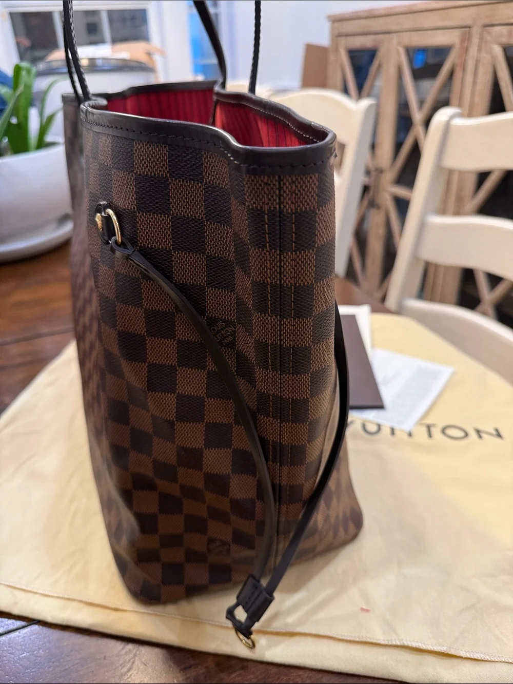Louis Vuitton Neverfull - Damier Ebene w/ receipt, organization & authentication